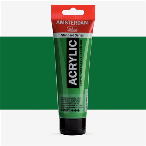 AMSTERDAM PERM GREEN LT ACRYLIC PAINT